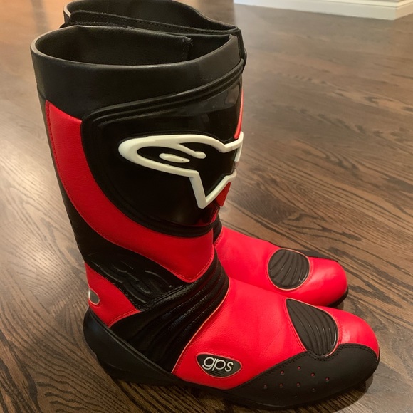 Alpinestars Shoes | Alpinestars Dual Sport Tech Series Boots | Color: Black/Red | Size: Eur44 | Cynthian55's Closet